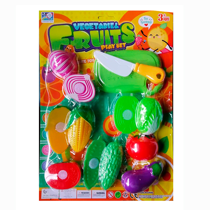 Набір продуктів: овочі, дошка, ніж на липучках, на планшетці 34,5х24,5х3,5 см