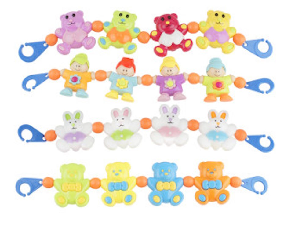 Брязкальце-розтяжка на ліжечко 50 см, в асортименті, у пакеті 8х33х4 см