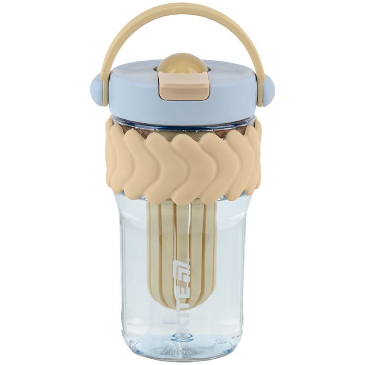 Склянка для води 700 мл бежево-блакитний, ТМ Kite