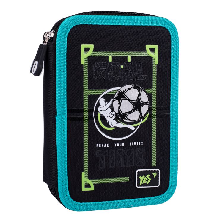 Пенал «Футбольна гра» 13х21х4 см твердий подвійний, HP-01, ТМ YES