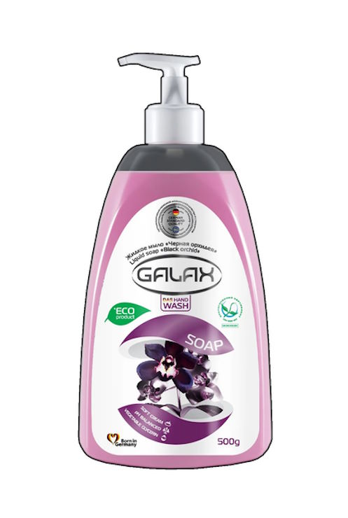 Мило рідке «Чорна орхідея» з дозатором 500 г, ТМ GALAX