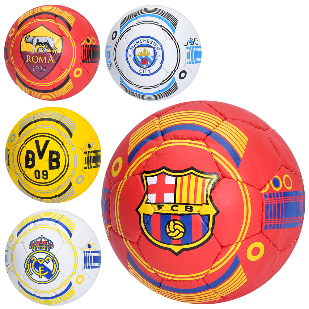 М'яч футбольний №2 з ПУ ручної роботи вагою 110-130 г, в асортименті, у пакеті