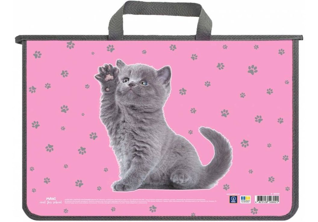 Папка-портфель А4 пластиковий на блискавці, ТМ MAXI