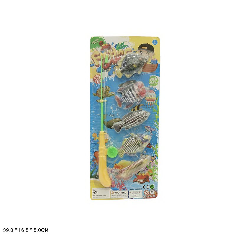 Набір для риболовлі магнітний: вудка та 5 рибок, на планшетці 39х16,5х5 см