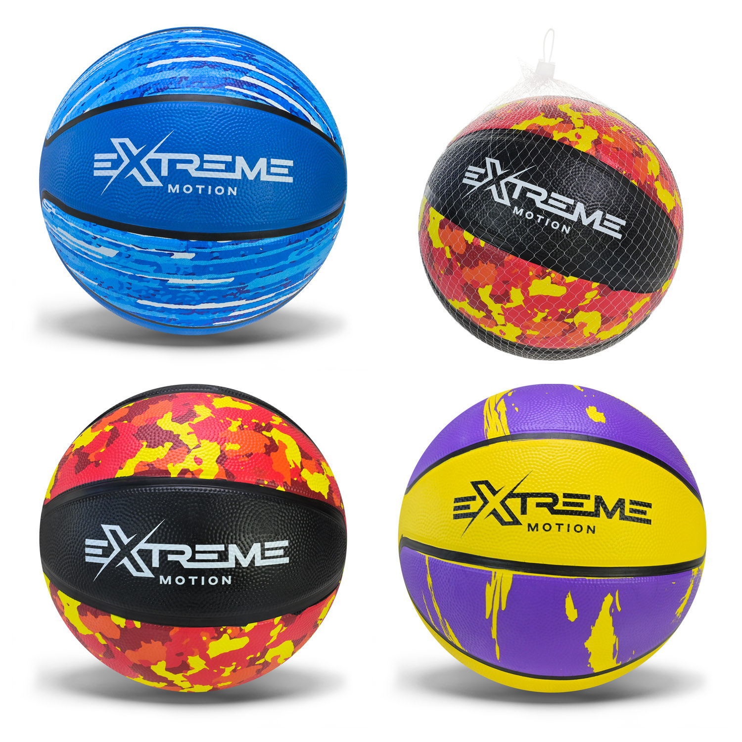 М'яч баскетбольний вагою 600 г, в асортименті, у сітці