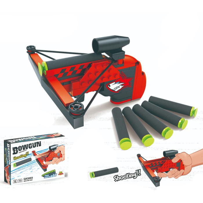 Іграшковий арбалет розборний від 63 деталей з 10 м'якими кулями-присосками, в асортименті, у коробці 22х15х4,5 см