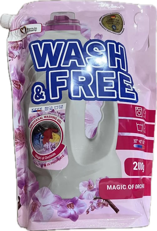 Гель для прання «Universal. Магія орхідеї» 2 л докпай, WASH&FREE