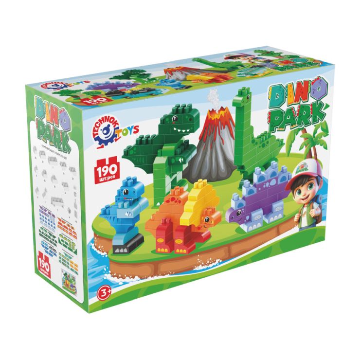 Конструктор «Діно Парк» на 190 деталей, у коробці 37,5х25х14 см, ТМ Технок
