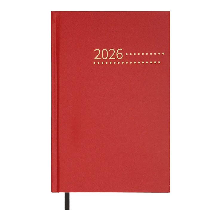 Щоденник датований «ZEST» A5 на 320 арушів з обкладинкою зі шкірзаму, червоний, ТМ Buromax