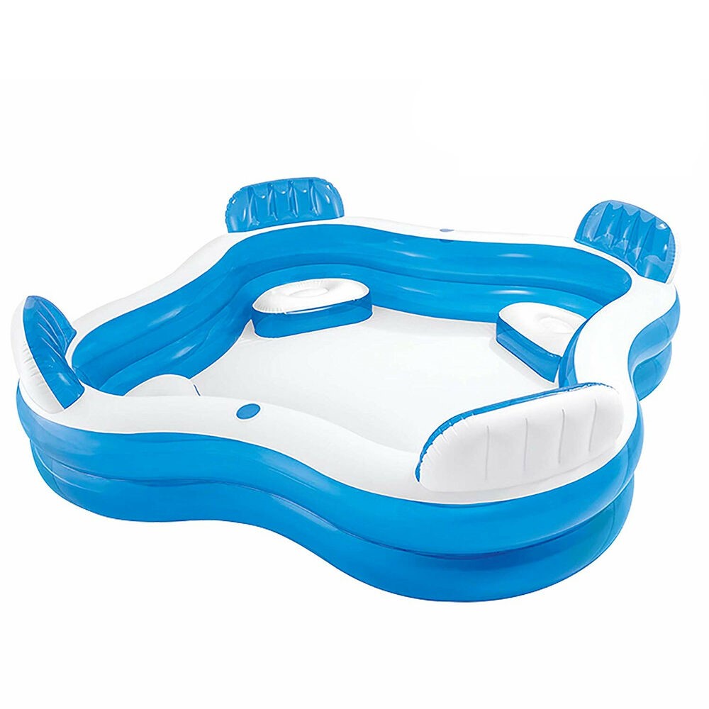 Басейн надувний «Сімейний» 229х229х46 см квадратний з підлокітниками та ремкомплектом, у коробці