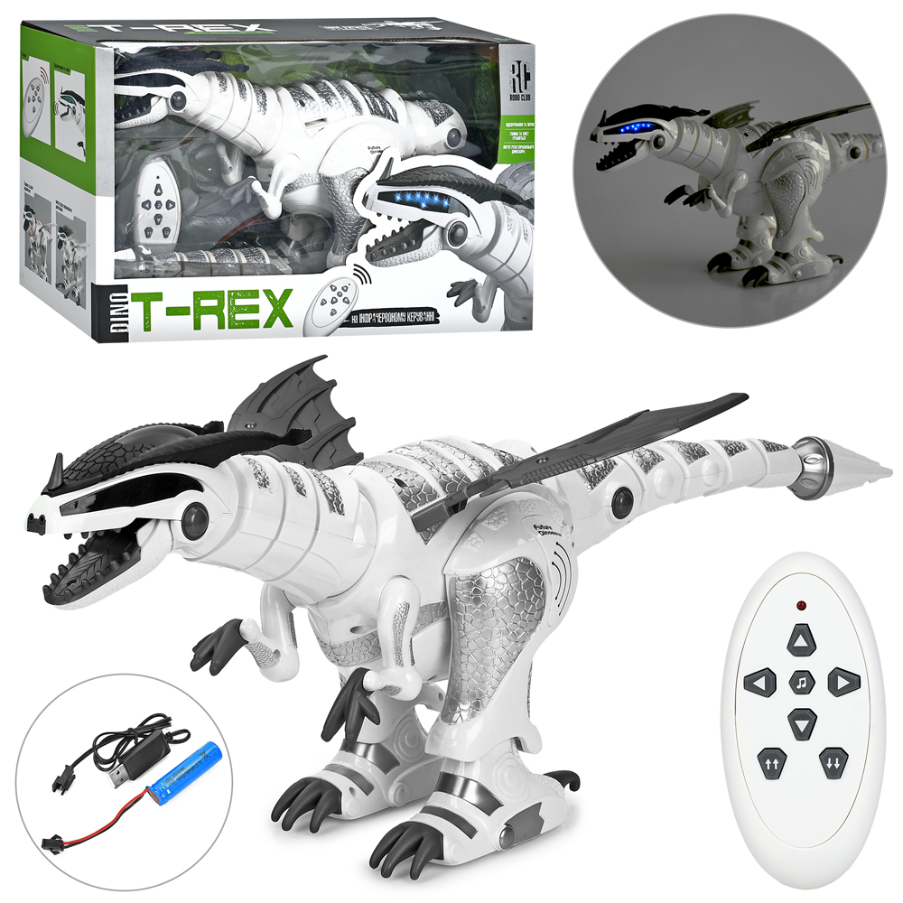 Динозавр 67 см р/к музичний зі звуком, світлом та USB, ходить та танцює, на аккмуляторі, у коробці 51х28х20 см