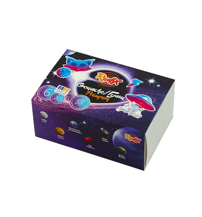 Фарби гуашеві на 6 кольорів по 20 мл, RUDIX