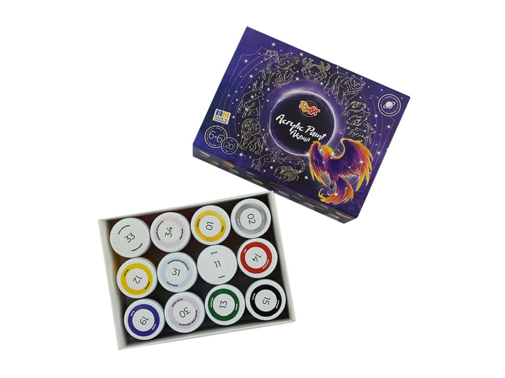 Фарби акрилові 12 кольорів по 20 мл, RUDIX