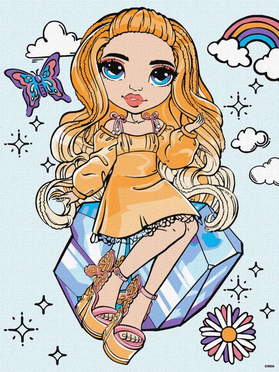 Картина за номерами «Rainbow High Poppy Rowan» 30х40 см, ТМ Ідейка