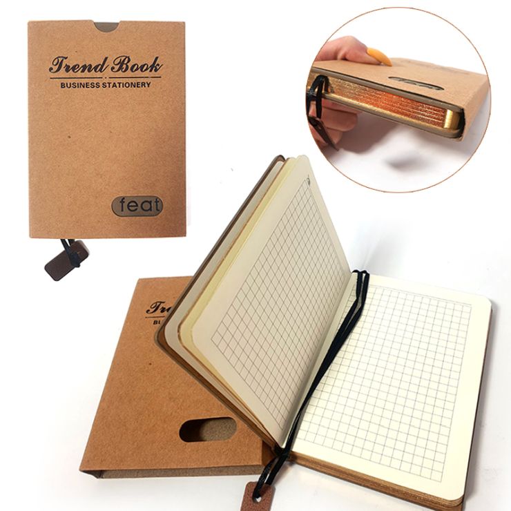 Блокнот А6 на 92 аркуші у клітинку з картонною обкладинкою, ТМ Leader