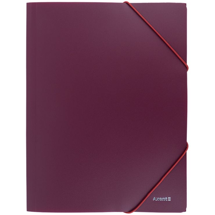 Папка «Earth colors» А4 на гумках бордова, ТМ Axent