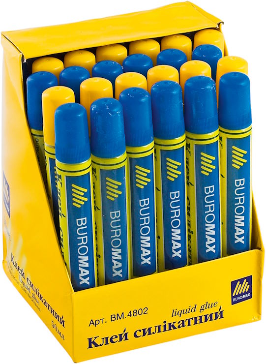 Силікатний клей 50 мл з губкою, JOBMAX