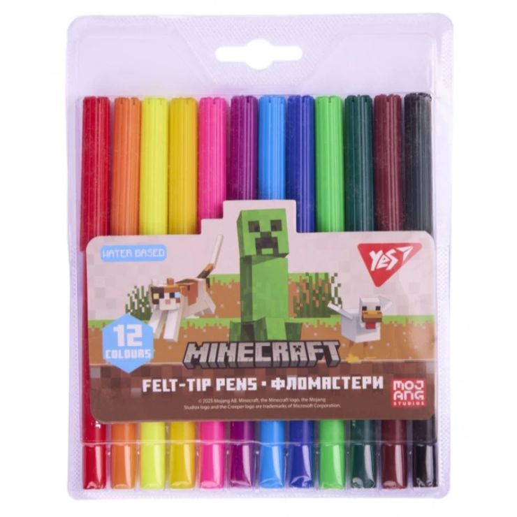 Фломастери «Minecraft» на 12 кольорів, ТМ Yes
