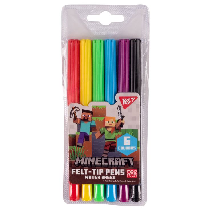Фломастери «Minecraft» на 6 кольорів, ТМ Yes