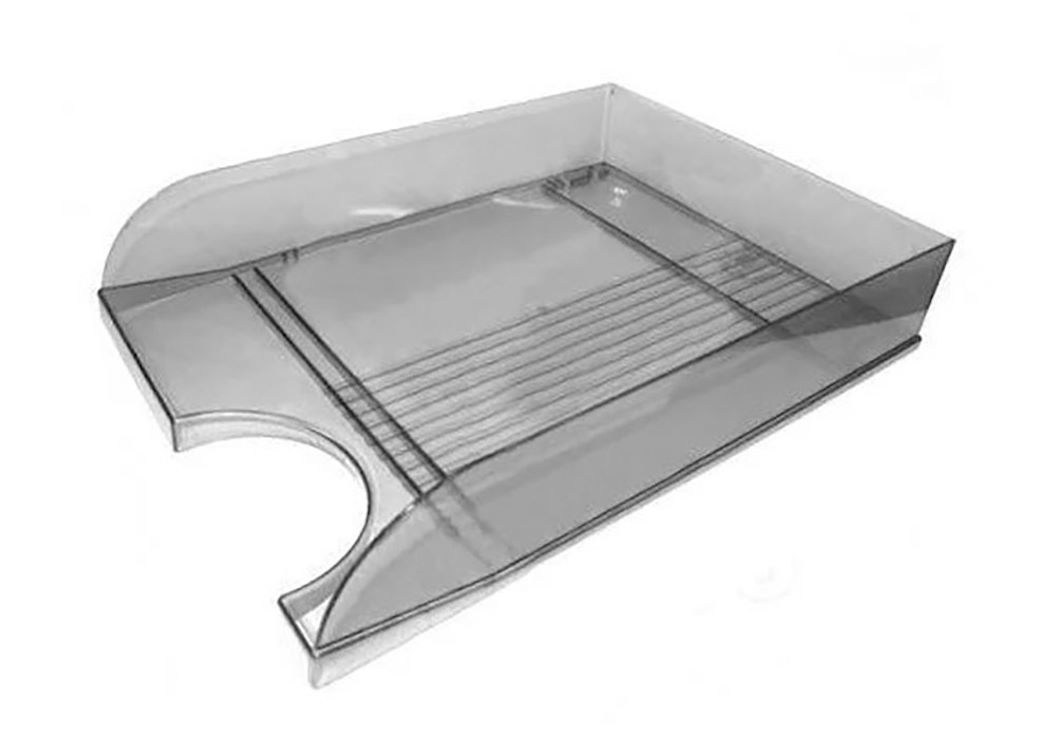 Лоток горизонтальний пластиковий димчатий 340х250х58 мм, Economix