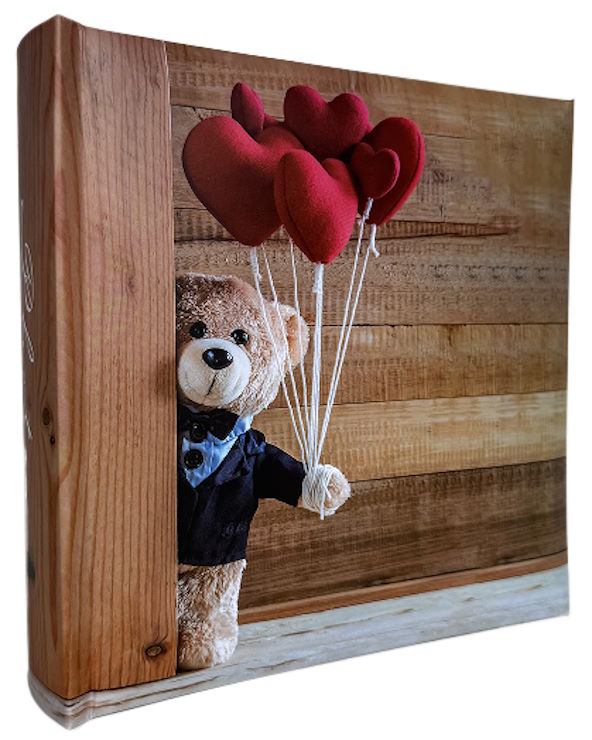 Фотоальбом «Bear Love» на 200 фото 10х15см з паперовими аркушами, обкладинка з ламінованого картону, 22х22 см