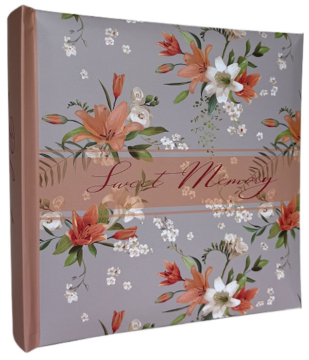 Фотоальбом «Orang Spring» на 200 фото 10х15см з паперовими аркушами, обкладинка з ламінованого картону, 22х22 см