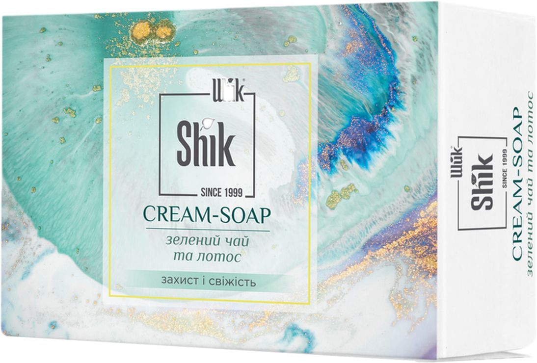 Крем-мило «Зелений чай і лотос» тверде 100 г, ТМ Шик