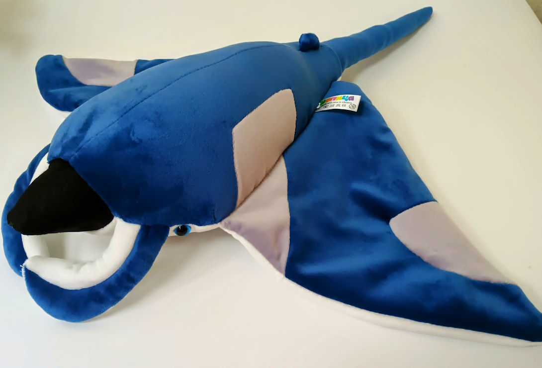М`яка іграшка «Скат» 52 см синій, ПП Копиця