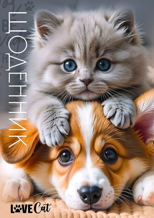 Щоденник шкільний 14,5х20 см на 40 аркушів на скобі, ТМ Мандарин