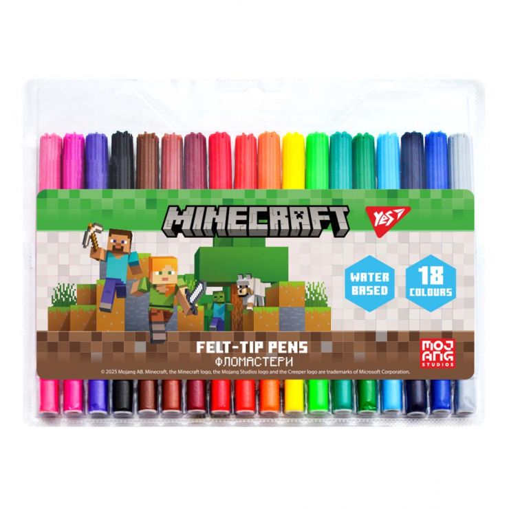 Фломастери «Minecraft» на 18 кольорів, ТМ Yes