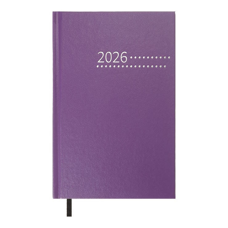 Щоденник датований «ZEST» A5 на 320 сторінок з обкладинкою зі шкірзаму, фіолетовий, ТМ Buromax