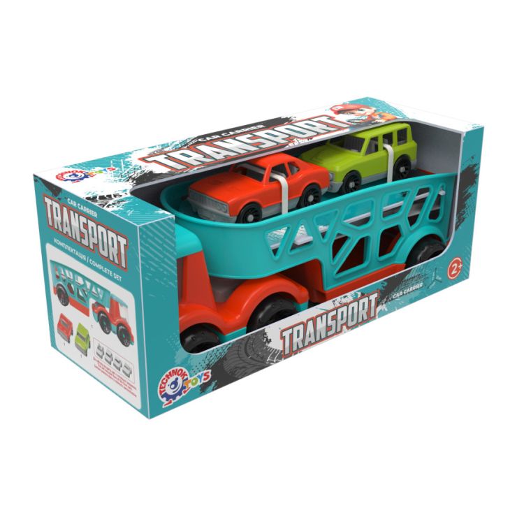 Автовоз 32 см з 2 машинками, у коробці 32,5х12,5х14 см, ТМ Технок