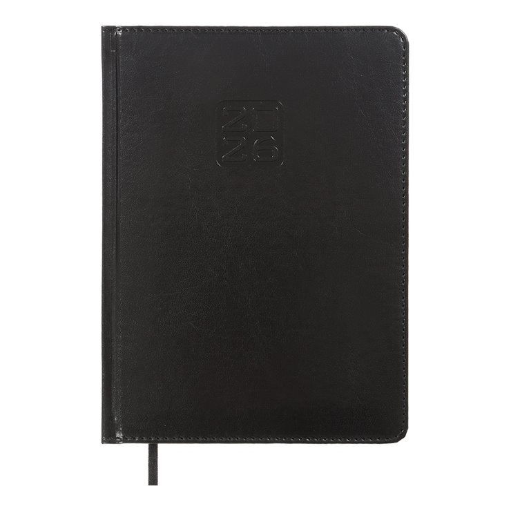 Щоденник датований «BRAVO 2026» A5 на 336 сторінок з обкладинкою зі шкірзаму, чорний, ТМ Buromax