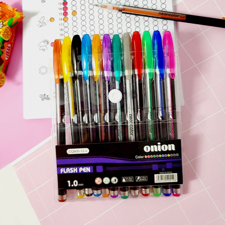 Набір гелевих ручок на 12 кольорів, ТМ Leader