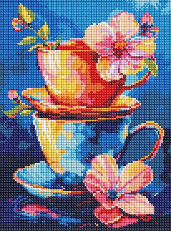 Набір з алмазною мозаїкою «Таємниця чаювання» 30х40 см, ТМ Ідейка