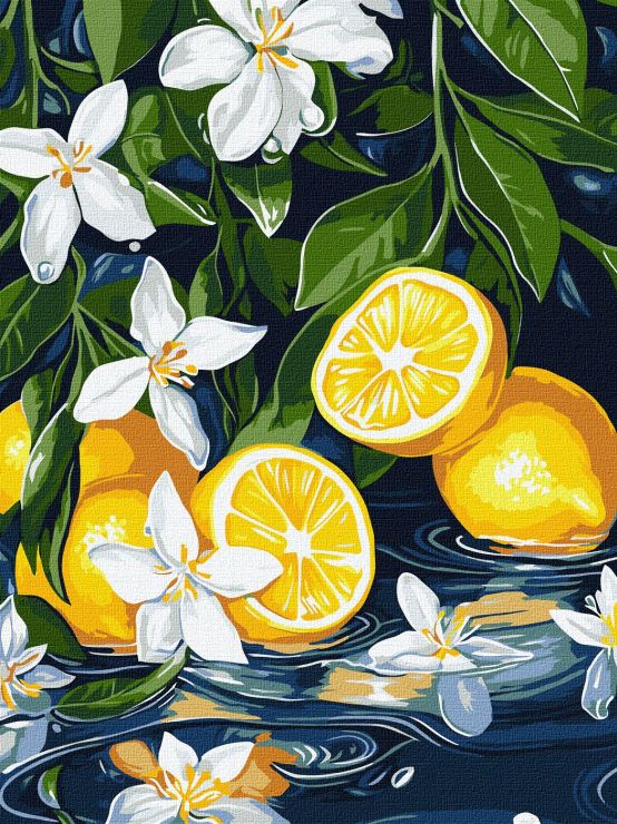 Картина за номерами «Лимон у розрізі» 30х40 см, ТМ Ідейка