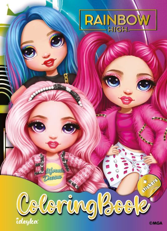 Розмальовка зі стікерами «Творча веселка» на 16 сторінок з м`якою обкладинкою 21х29 см, ТМ Ідейка