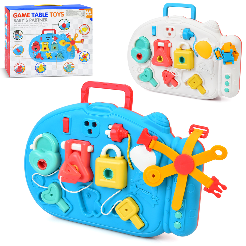 Бізіборд 31х22 см музичний зі звуком, світлом та рухомими деталями, в асортименті, у коробці 31,5х26,5х8,5 см