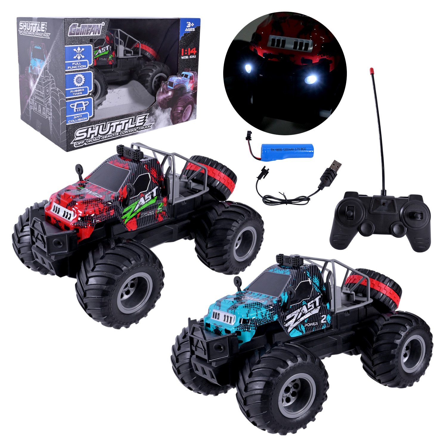 Машина 29 см р/к на акумуляторі, в асортименті, у коробці 32х22х22 см