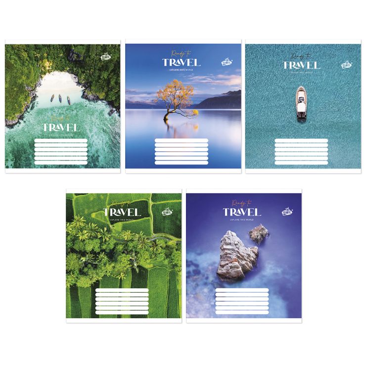 Зошит на 48 аркушів у лінію «Готовий до подорожі» №2614, ТМ Brisk