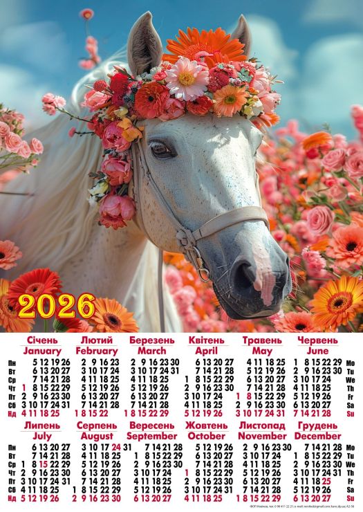 Календар «Квітковий коник» А2