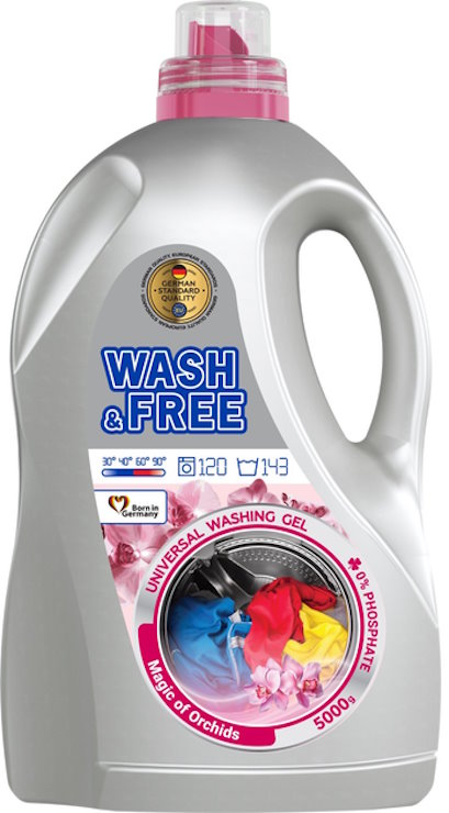 Гель для прання «Universal.Магія орхідеї» 2 л, WASH&FREE