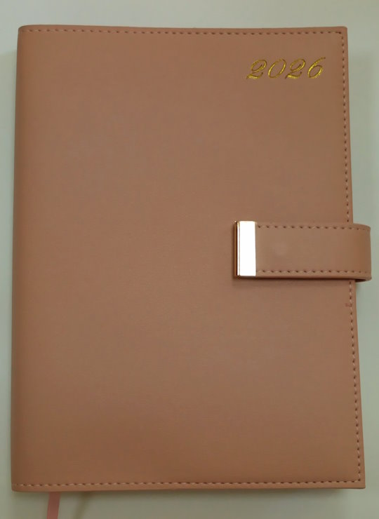 Щоденник датований «NUDE 2026» A5 на 336 сторінок з обкладинкою зі шкірзаму, кобальтовий, ТМ Buromax