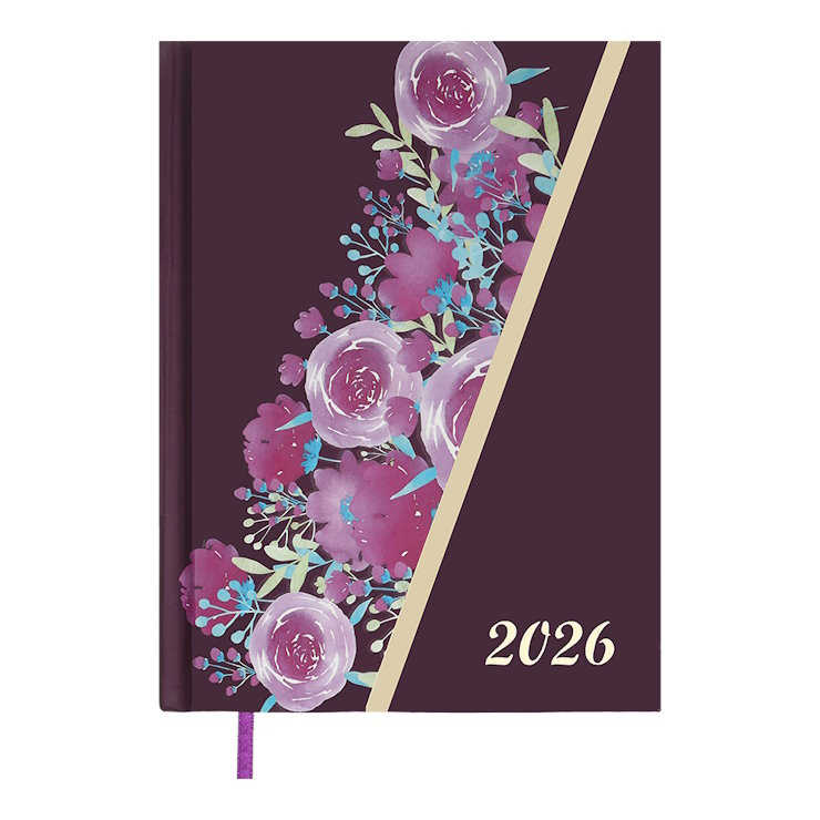 Щоденник датований «PASSION 2026» A5 на 336 сторінок з картонною обкладинкою, бордовий, ТМ Buromax