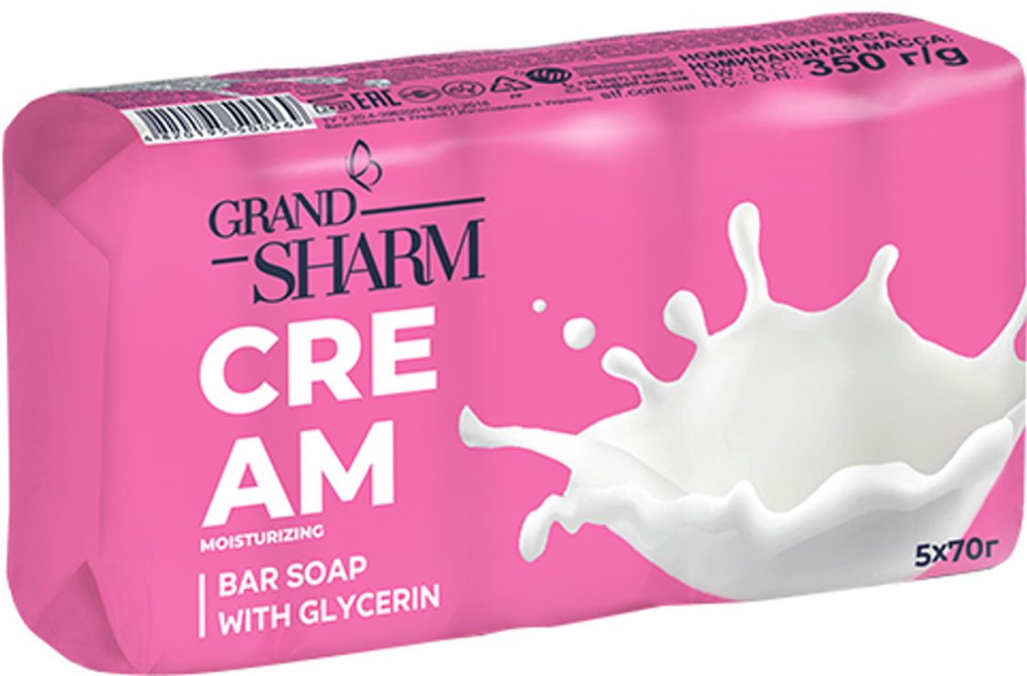Мило «Зволожуючий крем» тверде 5х70 г, ТМ Grand Шарм