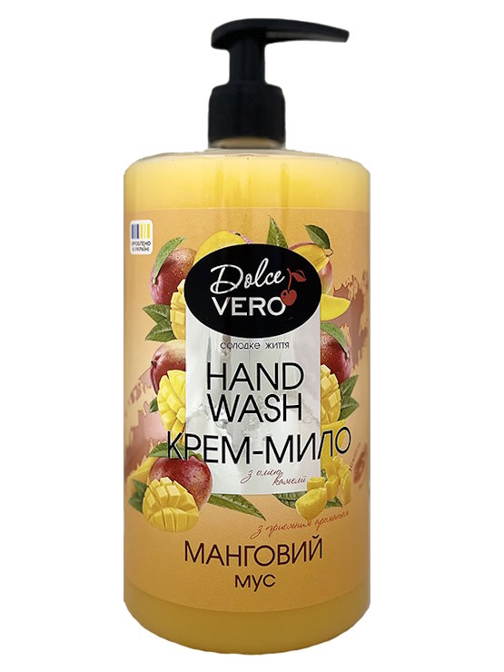 Крем-мило «Манговий мус» з дозатором 1000 мл, ТМ Dolce Vero