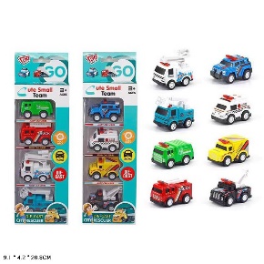Набір транспорту з 4 машинок, в асортименті, у коробці 9х4,5х27 см