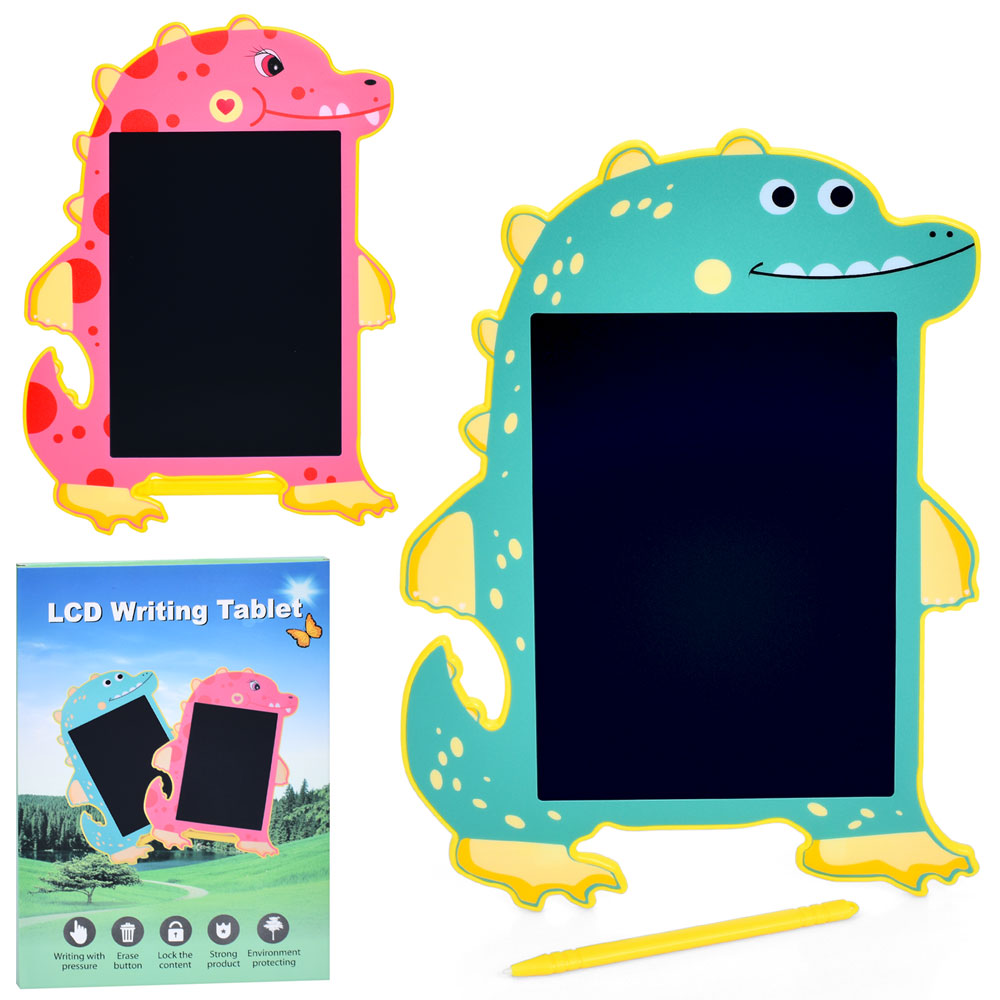 LCD планшет «Динозаврик» 8,5 дюймів кольоровий, на батарейці, в асортименті, у коробці 20х28х1 см