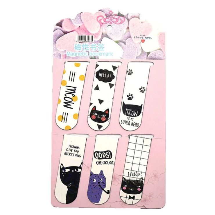 Набір закладинок «Котики» магнітних 6х2 см