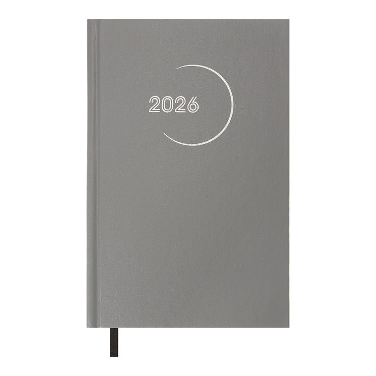 Щоденник датований «MADAM» A5 на 320 сторінок з обкладинкою зі шкірзаму, сірий, ТМ Buromax